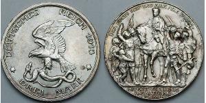 3 Mark 普魯士王國 (1701 - 1918) 銀 