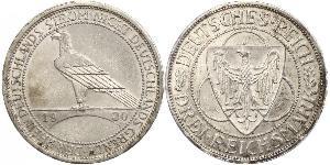 3 Mark 魏瑪共和國 (1919 - 1933) 銀 