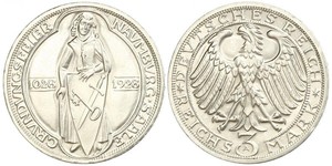 3 Mark 魏瑪共和國 (1919 - 1933) 銀 
