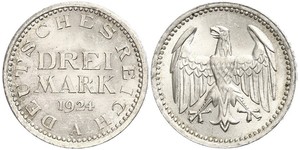 3 Mark 魏瑪共和國 (1919 - 1933) 銀 