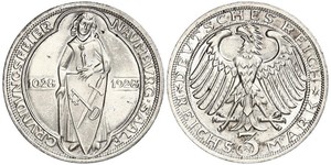 3 Mark 魏瑪共和國 (1919 - 1933) 銀 