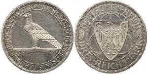 3 Mark 魏瑪共和國 (1919 - 1933) 銀 