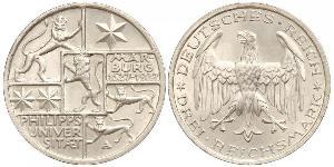 3 Mark / 3 Reichsmark République de Weimar (1918-1933) Argent 