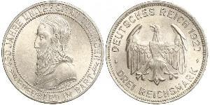3 Mark / 3 Reichsmark République de Weimar (1918-1933) Argent 