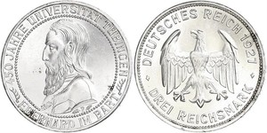 3 Mark / 3 Reichsmark République de Weimar (1918-1933) Argent 