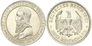 3 Mark / 3 Reichsmark République de Weimar (1918-1933) Argent 