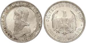 3 Mark / 3 Reichsmark République de Weimar (1918-1933) Argent 