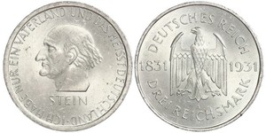 3 Mark / 3 Reichsmark République de Weimar (1918-1933) Argent 