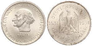 3 Mark / 3 Reichsmark République de Weimar (1918-1933) Argent 