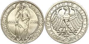 3 Mark / 3 Reichsmark République de Weimar (1918-1933) Argent 