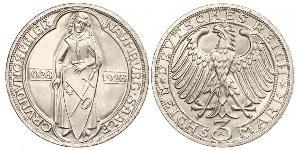3 Mark / 3 Reichsmark République de Weimar (1918-1933) Argent 
