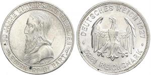 3 Mark / 3 Reichsmark République de Weimar (1918-1933) Argent 