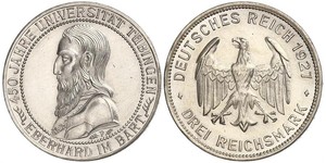 3 Mark / 3 Reichsmark République de Weimar (1918-1933) Argent 