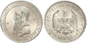 3 Mark / 3 Reichsmark République de Weimar (1918-1933) Argent 
