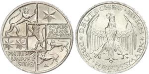 3 Mark / 3 Reichsmark République de Weimar (1918-1933) Argent 