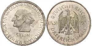 3 Mark / 3 Reichsmark Repubblica di Weimar (1918-1933) Argento 