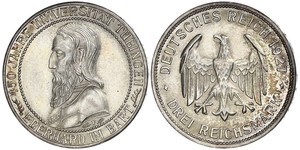3 Mark / 3 Reichsmark Repubblica di Weimar (1918-1933) Argento 