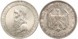 3 Mark / 3 Reichsmark Repubblica di Weimar (1918-1933) Argento 