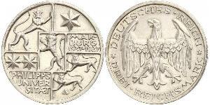 3 Mark / 3 Reichsmark Repubblica di Weimar (1918-1933) Argento 