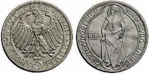 3 Mark / 3 Reichsmark Repubblica di Weimar (1918-1933) Argento 