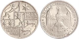 3 Mark / 3 Reichsmark Repubblica di Weimar (1918-1933) Argento 