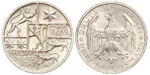 3 Mark / 3 Reichsmark Repubblica di Weimar (1918-1933) Argento 