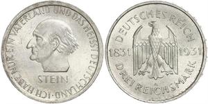 3 Mark / 3 Reichsmark Repubblica di Weimar (1918-1933) Argento 