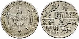 3 Mark / 3 Reichsmark Repubblica di Weimar (1918-1933) Argento 