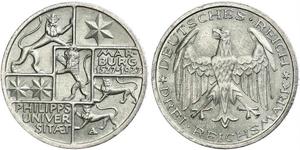 3 Mark / 3 Reichsmark Repubblica di Weimar (1918-1933) Argento 