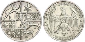 3 Mark / 3 Reichsmark Repubblica di Weimar (1918-1933) Argento 