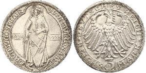 3 Mark / 3 Reichsmark Repubblica di Weimar (1918-1933) Argento 