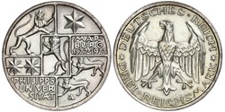 3 Mark / 3 Reichsmark República de Weimar (1918-1933) Plata 