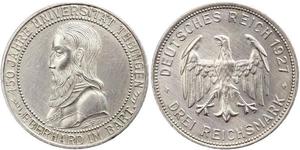 3 Mark / 3 Reichsmark República de Weimar (1918-1933) Plata 