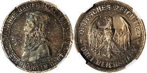 3 Mark / 3 Reichsmark República de Weimar (1918-1933) Plata 