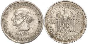 3 Mark / 3 Reichsmark República de Weimar (1918-1933) Plata 