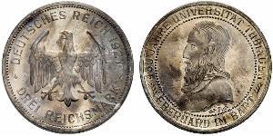 3 Mark / 3 Reichsmark República de Weimar (1918-1933) Plata 