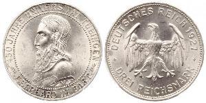 3 Mark / 3 Reichsmark República de Weimar (1918-1933) Plata 