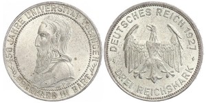 3 Mark / 3 Reichsmark República de Weimar (1918-1933) Plata 