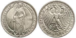 3 Mark / 3 Reichsmark Weimarer Republik (1918-1933) Silber 
