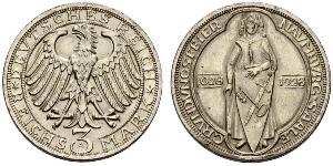 3 Mark / 3 Reichsmark Weimarer Republik (1918-1933) Silber 
