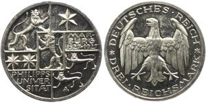 3 Mark / 3 Reichsmark Weimar Republic (1918-1933) Silver 