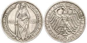 3 Mark / 3 Reichsmark Weimar Republic (1918-1933) Silver 