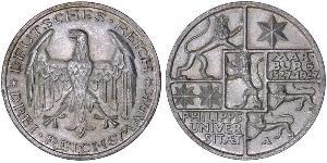 3 Mark / 3 Reichsmark Weimar Republic (1918-1933) Silver 