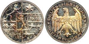 3 Mark / 3 Reichsmark Weimar Republic (1918-1933) Silver 