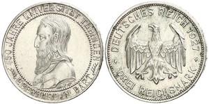 3 Mark / 3 Reichsmark Weimar Republic (1918-1933) Silver 