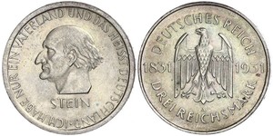 3 Mark / 3 Reichsmark 魏瑪共和國 (1919 - 1933) 銀 