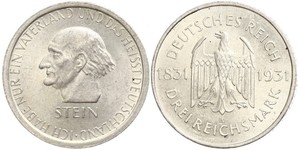 3 Mark / 3 Reichsmark 魏瑪共和國 (1919 - 1933) 銀 