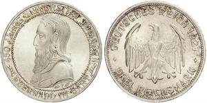 3 Mark / 3 Reichsmark 魏瑪共和國 (1919 - 1933) 銀 