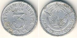 3 Penny Republic of Biafra (1967-1970) Aluminium 