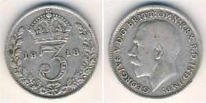 3 Penny Royaume-Uni Argent 